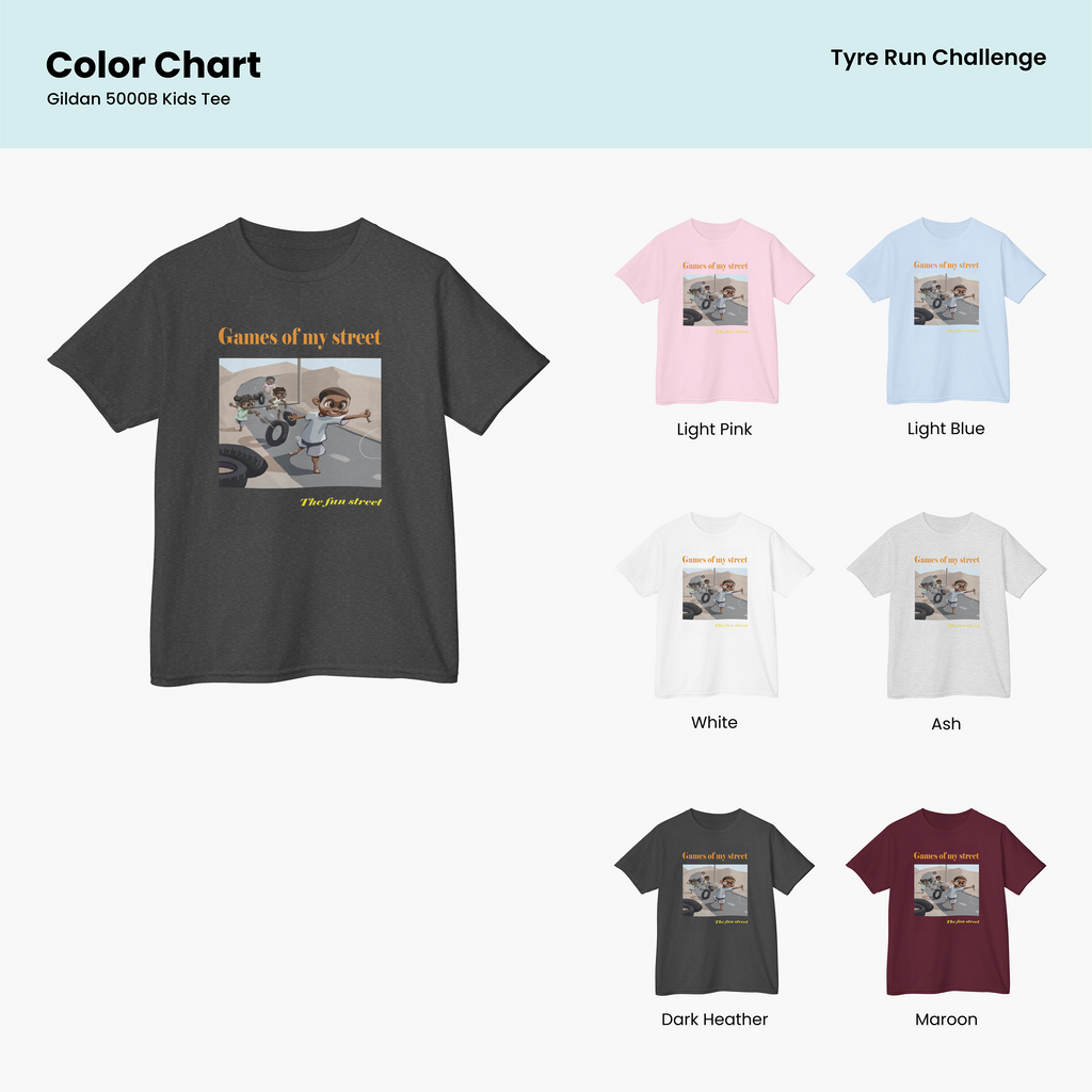 Tyre Run Challenge Kids Tee