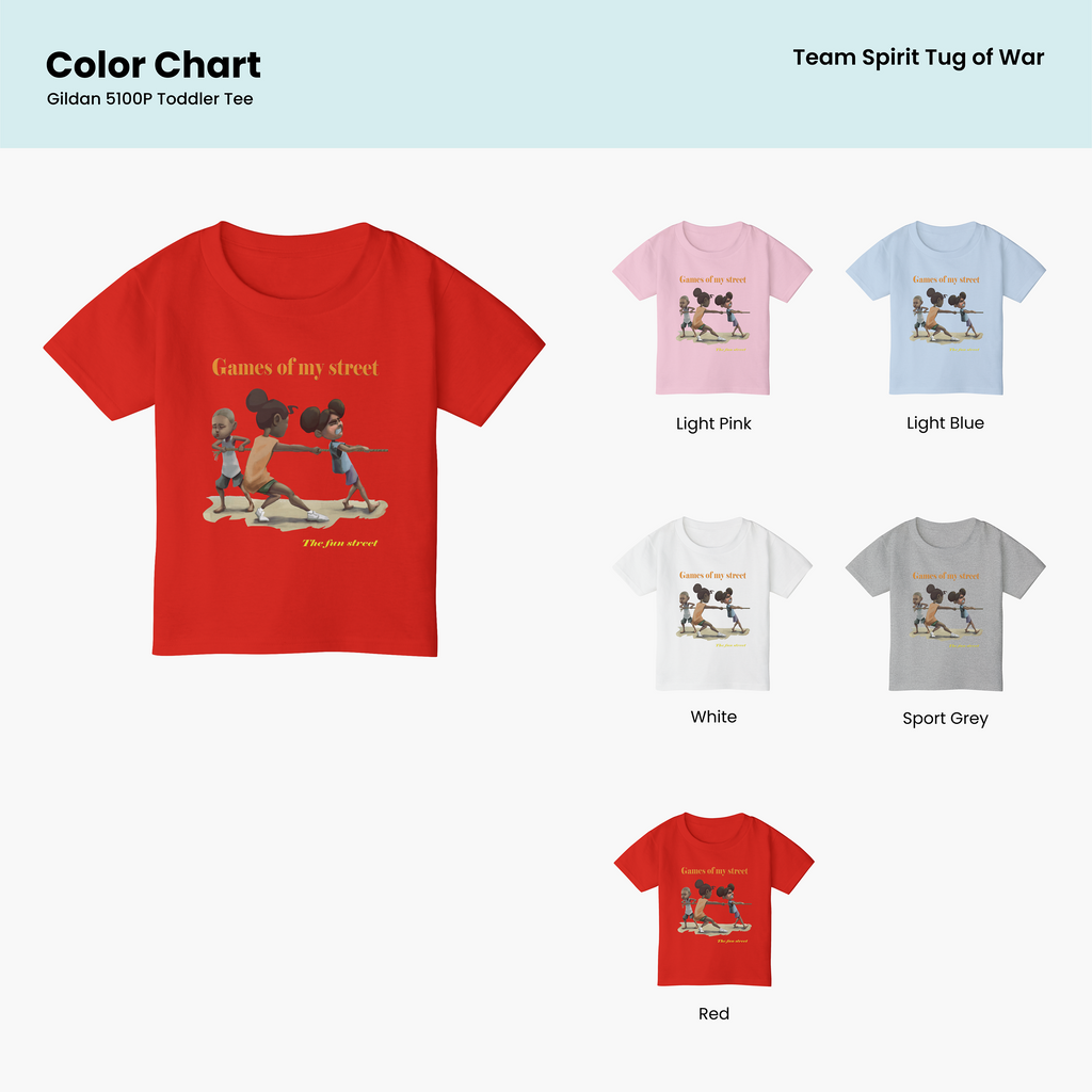 Team Spirit Tug of War Toddler Tee