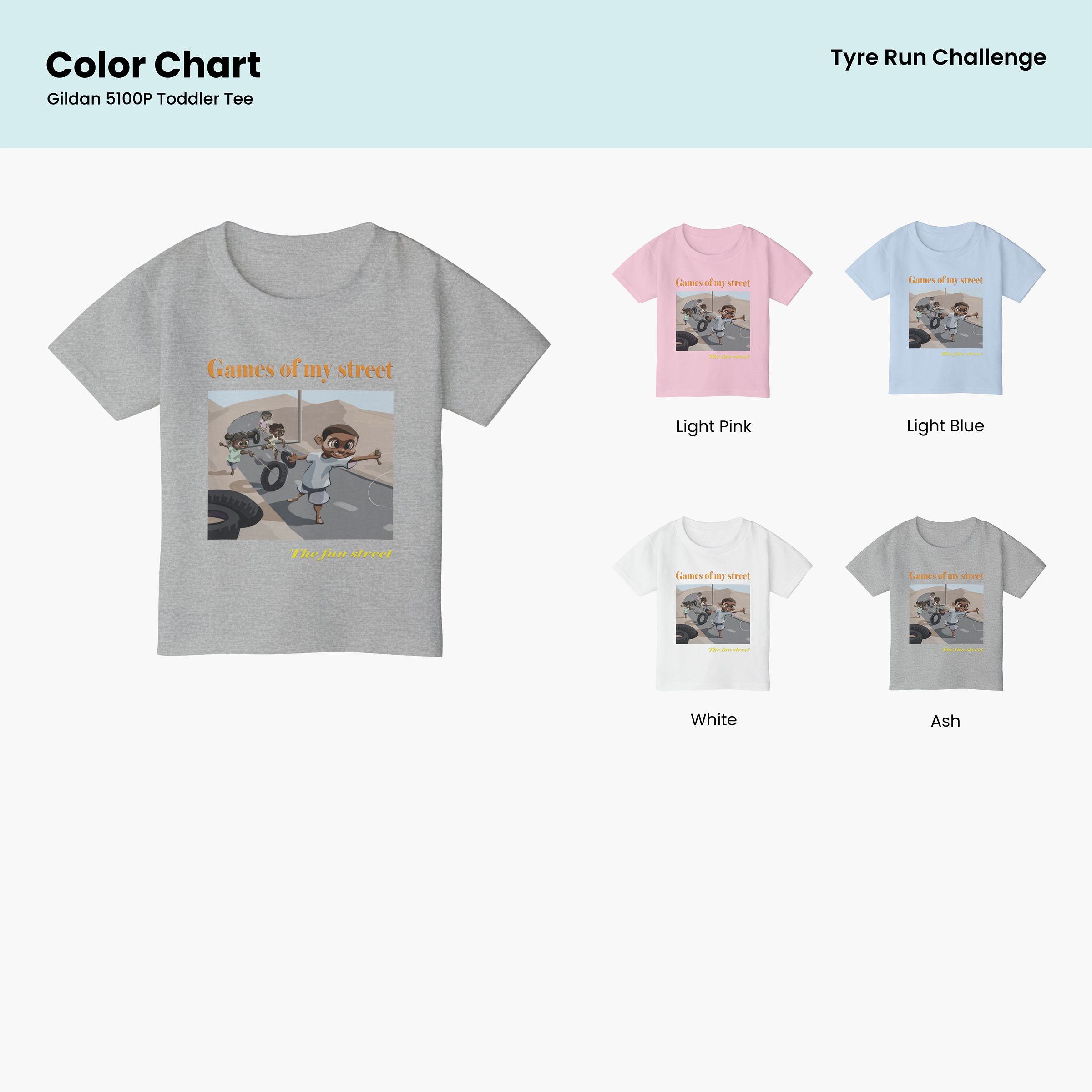 Tyre Run Challenge Toddler Tee