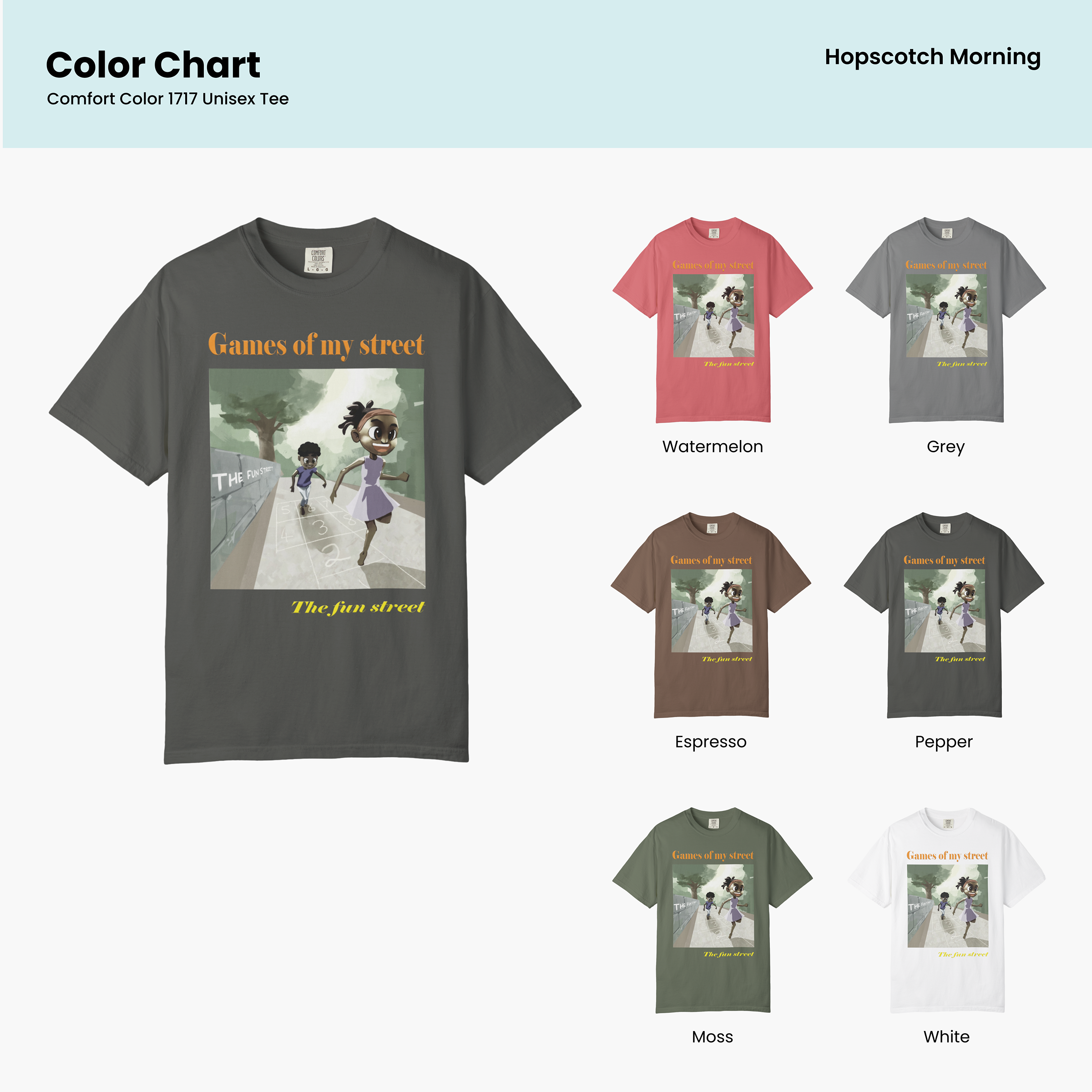 Hopscotch Morning Unisex Tee